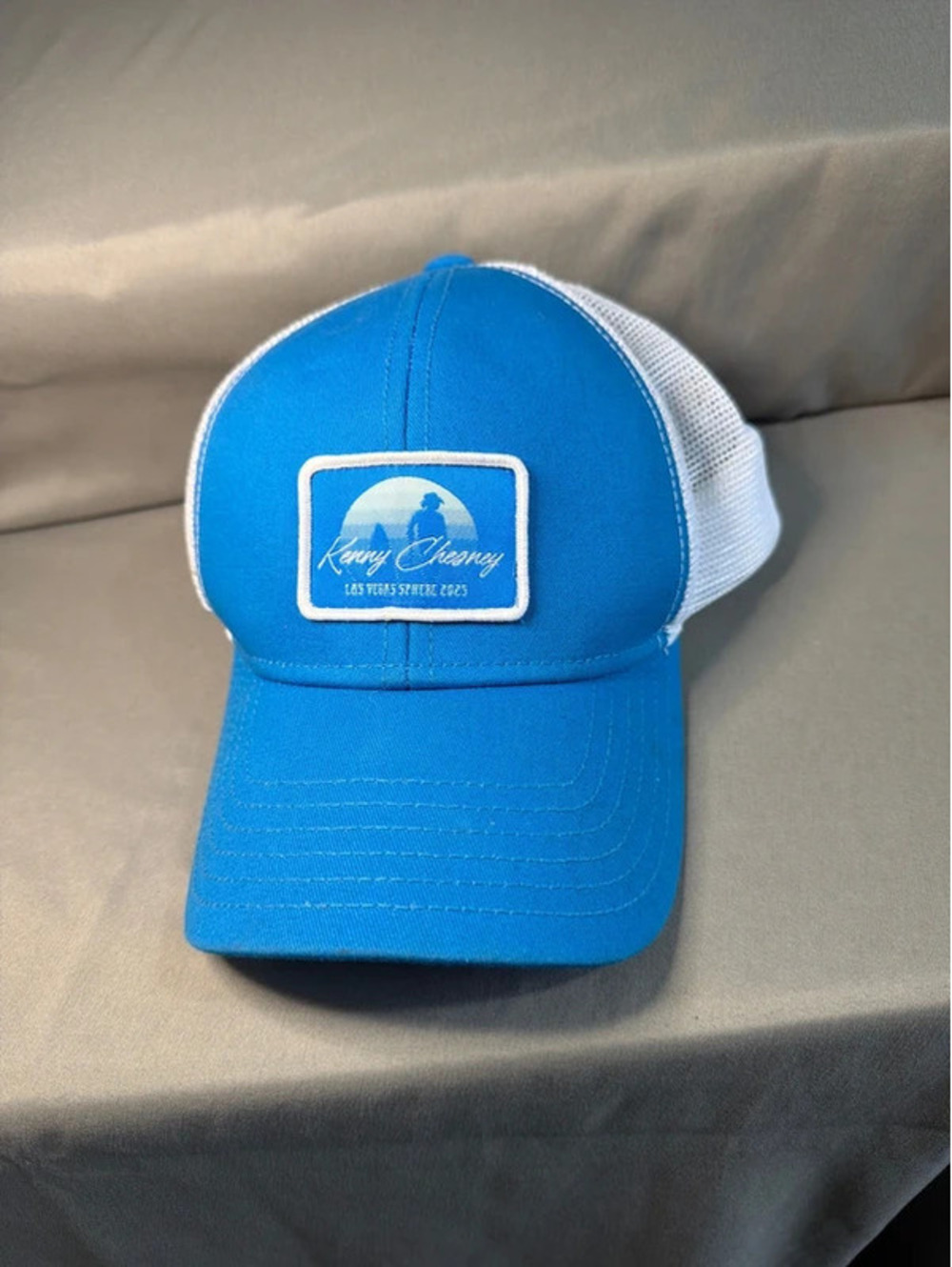 Kenny Chesney Blue White Cap No Shoes Nation Hat Las Vegas Sphere 2025 Trucker